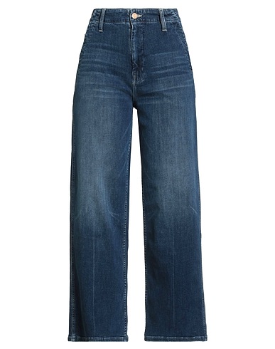MOTHER Denim trousers Blue 94% Cotton, 5% Polyester, 1% Elastane