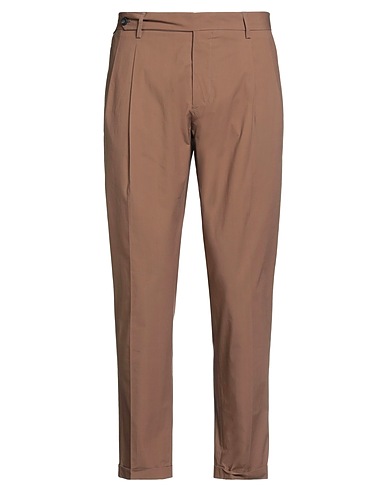 MESSAGERIE Casual pants PATRIZIO PISCAGLIA Chocolate brown 97% Cotton, 3% Elastane