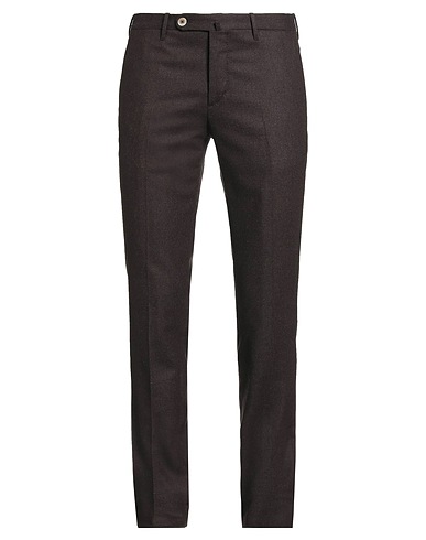 GTA IL PANTALONE Casual trouser Chocolate brown 95% Virgin Wool, 4% Nylon, 1% Elastane