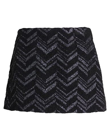 MISSONI Minirock Schwarz 42% Synthetische Fasern, 41% Baumwolle, 13% Wolle, 4% Andere Fasern