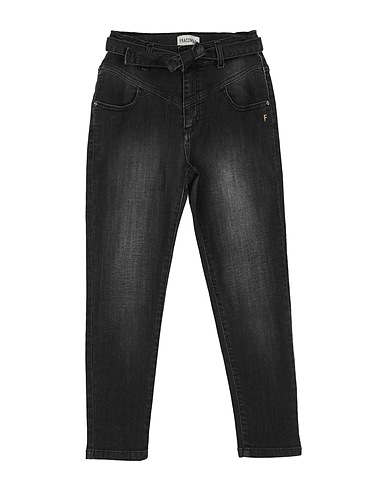 FRACOMINA MINI Denim trousers Black 98% Cotton, 2% Elastane
