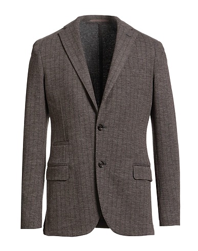 ELEVENTY Blazer Dark brown 68% Virgin Wool, 32% Cotton