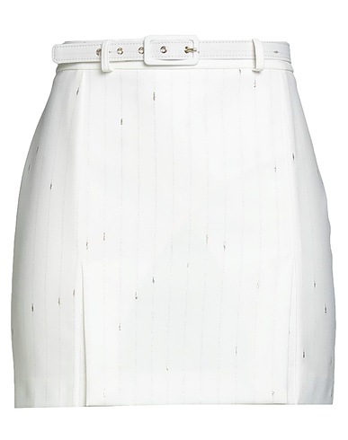 SIMONA CORSELLINI Mini skirt Off white 53% Polyester, 43% Virgin Wool, 4% Elastane