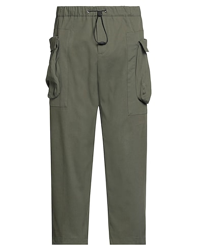 WHITE SAND Casual trouser Military green 57% Cotton, 40% Nylon, 3% Elastane