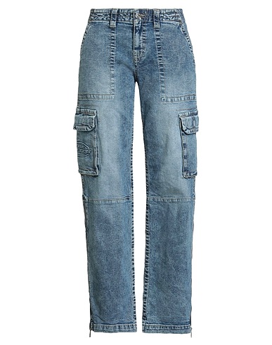 TRUE RELIGION Denim trousers Blue 99% Cotton, 1% Elastane