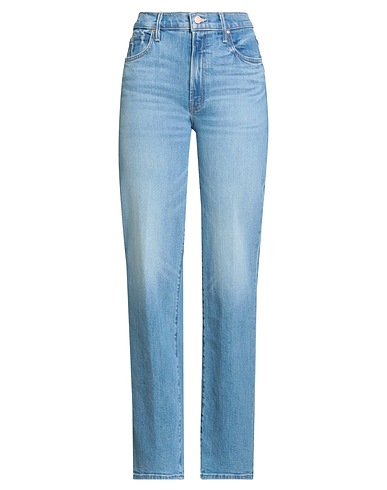 MOTHER Denim pants BLU 84% Cotton, 13% Post-consumer recycled cotton, 2% Polyester, 1% Elastane