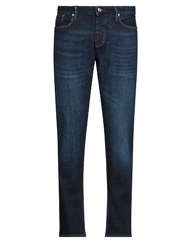 EMPORIO ARMANI Denim trousers Blue 99% Cotton, 1% Elastane