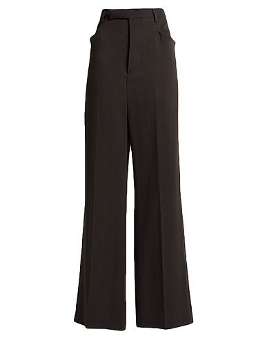 RICK OWENS Casual trouser Dark brown 100% Virgin Wool