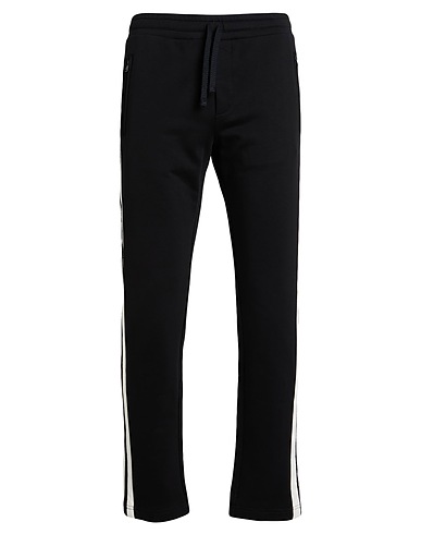 DOLCE&GABBANA Casual trouser Black 100% Cotton, Calfskin, Zamak