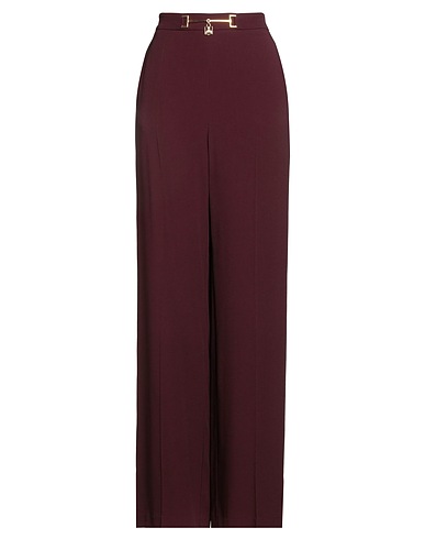 ELISABETTA FRANCHI Casual trouser Burgundy 71% Acetate, 29% Viscose