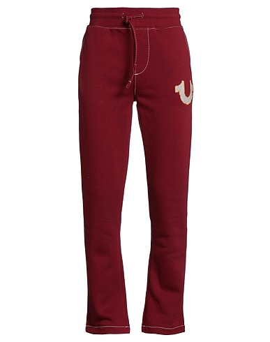 TRUE RELIGION Casual pants Burgundy 80% Cotton, 20% Polyester