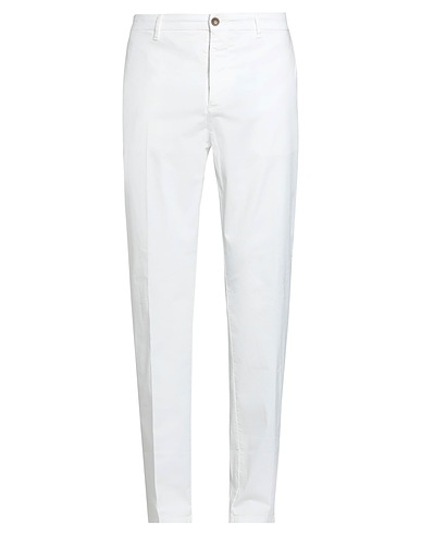 SIVIGLIA WHITE Casual trouser White 98% Cotton, 2% Elastane