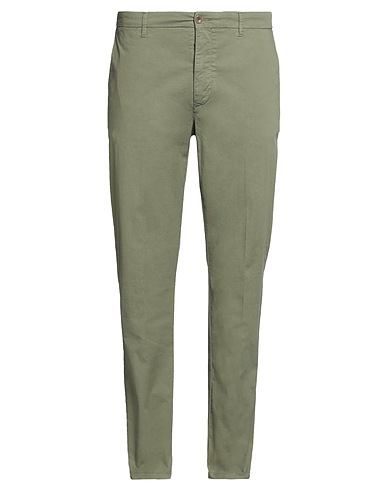 SIVIGLIA WHITE Casual trouser Sage green 98% Cotton, 2% Elastane