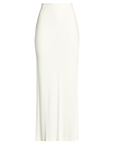 HELMUT LANG Long skirt Cream 100% Viscose
