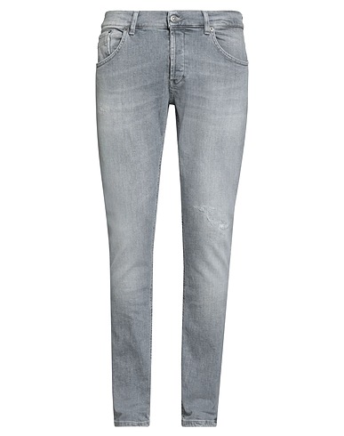 DONDUP Denim trousers Grey 97% Organic cotton, 3% Elastane