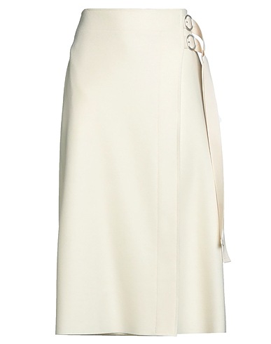JIL SANDER Midi skirt Cream 80% Wool, 20% Polyamide