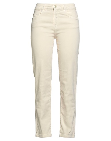 NENETTE Denim pants Cream 75% Cotton, 19% Organic cotton, 6% Elastane
