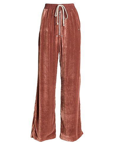 RICK OWENS Casual pants Brown 82% Viscose, 18% Silk, Cotton
