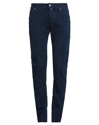 JACOB COHЁN Denim trousers Navy blue 57% Cotton, 21% Modal, 17% Polyester, 5% Elastane