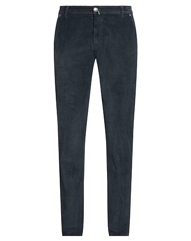 LUIGI BORRELLI NAPOLI Casual trouser Navy blue 98% Cotton, 2% Elastane
