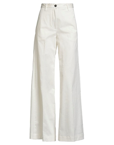 NINE IN THE MORNING Casual trouser White 98% Cotton, 2% Elastane