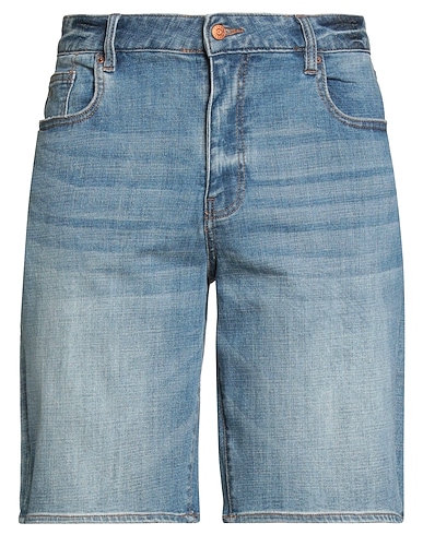 ARMANI EXCHANGE Denim shorts Blue 68% Cotton, 28% Polyester, 3% Viscose, 1% Elastane