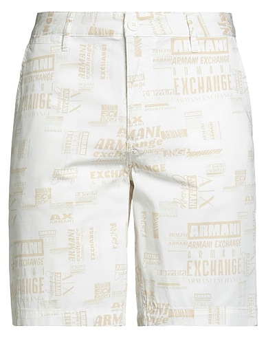 ARMANI EXCHANGE Shorts & Bermuda White 98% Cotton, 2% Elastane
