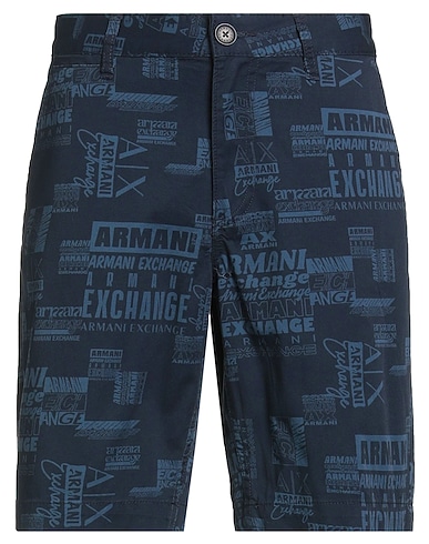 ARMANI EXCHANGE Shorts & Bermuda Navy blue 98% Cotton, 2% Elastane