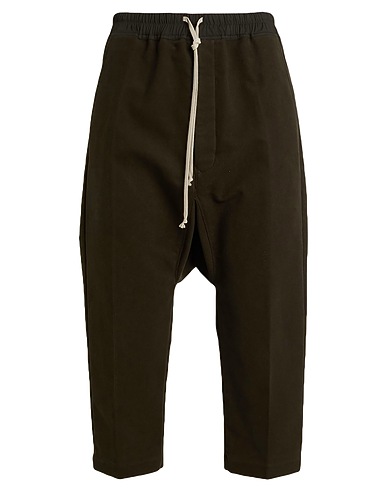 RICK OWENS Casual trouser Dark green 100% Cotton