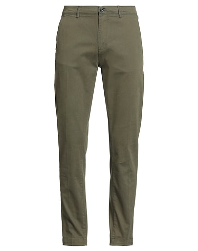 OFFICINA 36 Casual pants Military green 97% Cotton, 3% Elastane