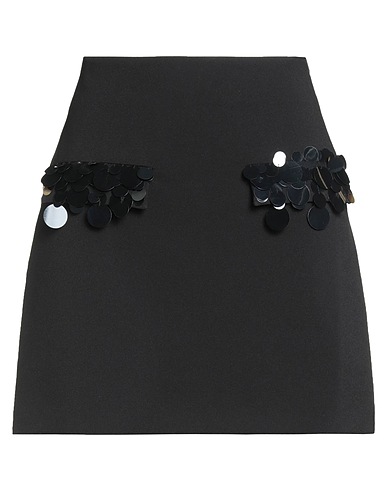 MSGM Mini skirt Black 93% Polyester, 7% Elastane, PVC - Polyvinyl chloride, Polyamide