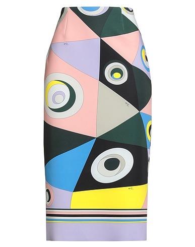 PUCCI Midi skirt Green 92% Polyester, 8% Elastane