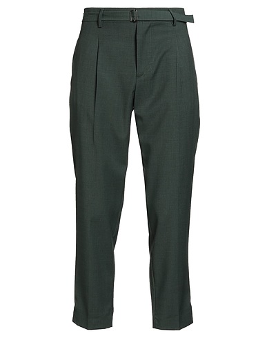EREDI DEL DUCA Casual pants Green 54% Polyester, 44% Wool, 2% Elastane