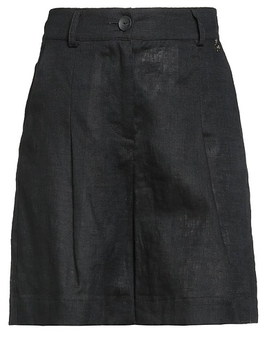 SOUVENIR Shorts & Bermuda Black 100% Linen