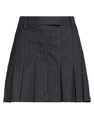 SECOND FEMALE Mini skirt Charcoal 80% Polyester, 18% Viscose, 2% Elastane