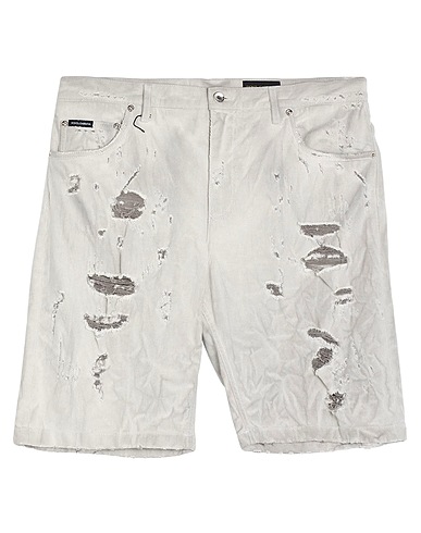 DOLCE&GABBANA デニムショートパンツ ライトグレー コットン 98% / ポリウレタン 2%