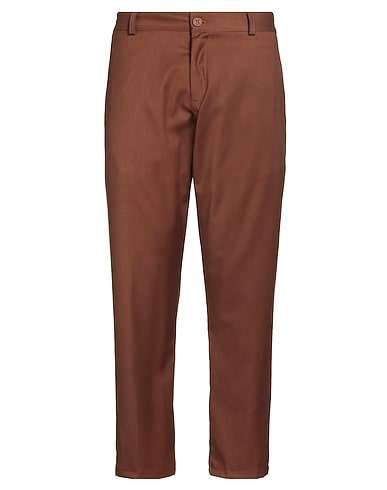 BLACK CIRCUS Pantalone Marrone 63% Poliestere, 34% Rayon, 3% Elastan