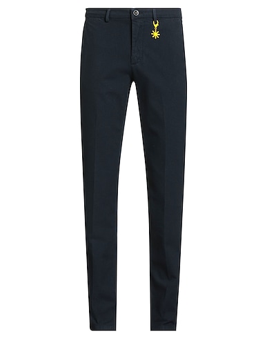 MANUEL RITZ Pantalone Blu notte 97% Cotone, 3% Elastan