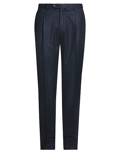 LUIGI BORRELLI NAPOLI Casual pants Midnight blue 100% Virgin Wool