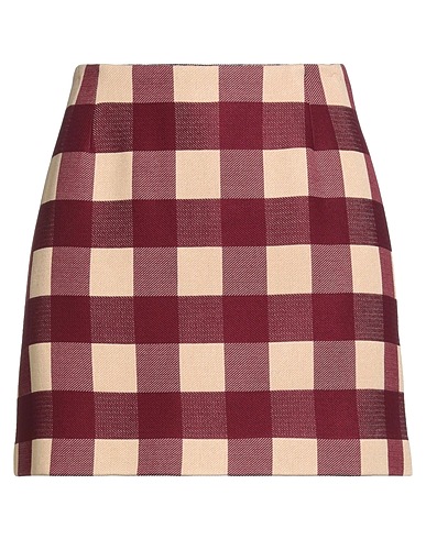 LA DOUBLEJ Mini skirt Burgundy 68% Viscose, 16% Acrylic, 6% Polyester, 6% Wool, 4% Other Fibres