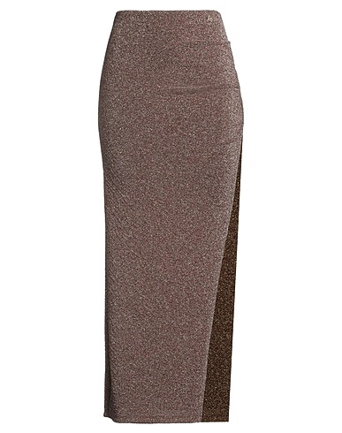 KAOS JEANS Long skirt Copper 60% Polyester, 30% Polyamide, 10% Elastane