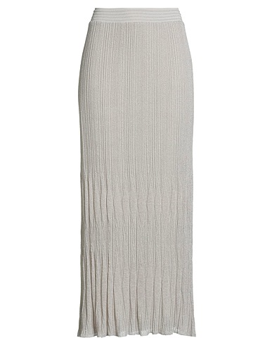 D.EXTERIOR Long skirt Light grey 71% Viscose, 27% Polyester, 2% Polyamide