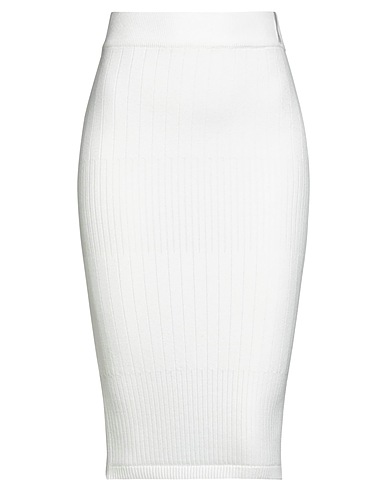 HINNOMINATE Midi skirt Off white 52% Viscose, 26% Polyester, 22% Polyamide