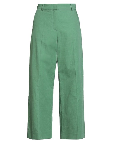 WEEKEND MAX MARA Casual trouser Green 74% Cotton, 26% Linen