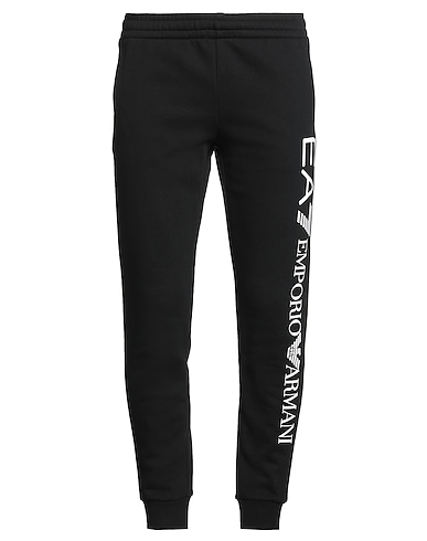 EA7 Casual trouser Black 84% Cotton, 16% Polyester