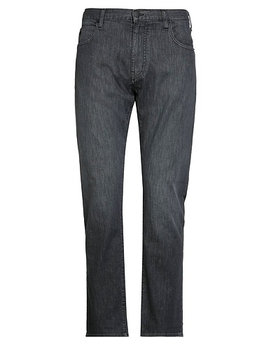 EMPORIO ARMANI Denim trousers Grey 99% Cotton, 1% Elastane