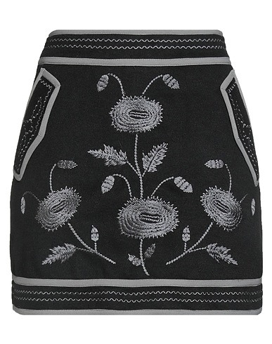 ANTIK BATIK Mini skirt Black 55% Polyester, 45% Wool