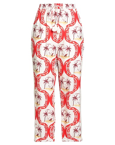 FARM RIO Casual trouser Red 55% Linen, 45% Viscose