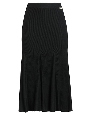 TWINSET ミディ丈スカート U&B ブラック ポリエステル 48% / ナイロン 29% / アクリル 18% / ウール 5%