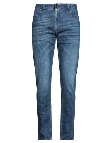 ISAIA Pantalones vaqueros Azul marino 98% Algodón, 2% Elastán
